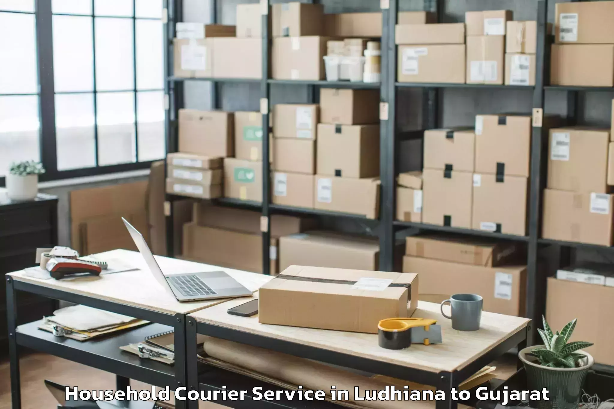 Ludhiana to Hemchandracharya North Gujarat Household Courier